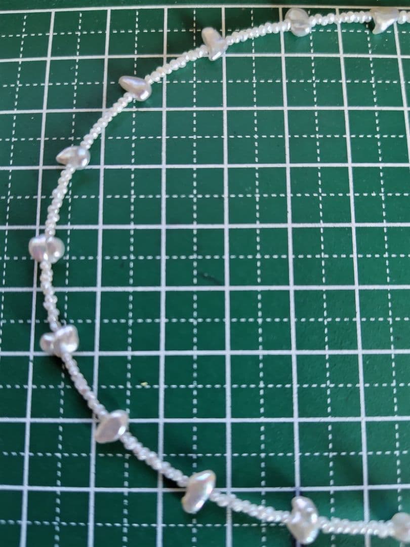 白蝶真珠ケシパール、あこや砂芥子パールの、オメガ風ネックレス