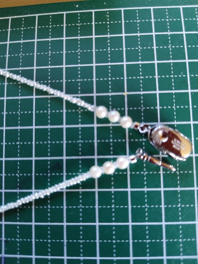 白蝶真珠ケシパール、あこや砂芥子パールの、オメガ風ネックレス