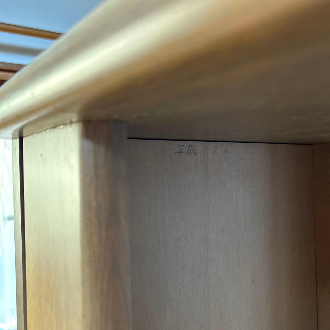 木製 食器棚 引き出し付き両面収納キッチンカウンター