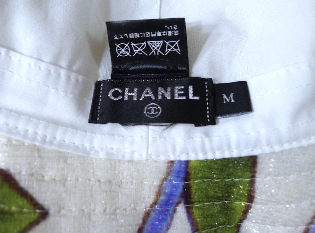 最終価格◇【シャネル】大きなカメリアがアクセント！ホワイトカラーコットンハット◇