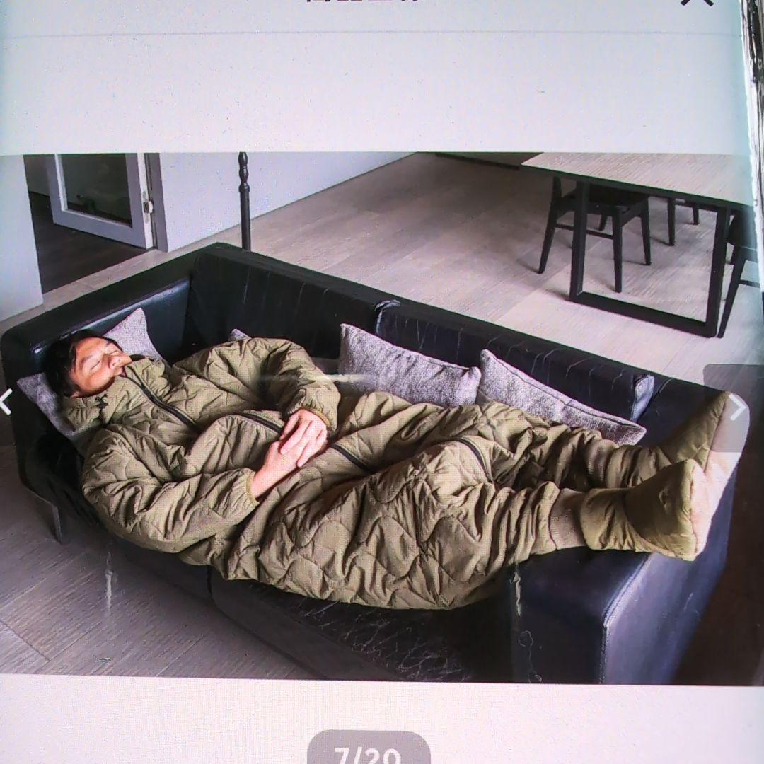 【新品未使用】着る寝袋3モモンガ ライトグレーSサイズ　ルームシューズMサイズ