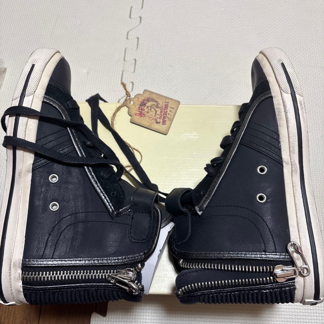 ディーゼル　ハイカット　レザースニーカー　24.5センチ　新品未使用