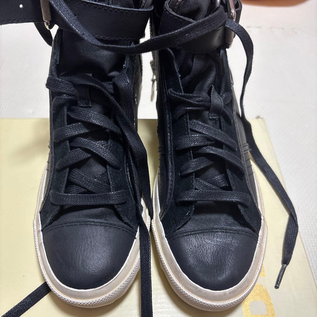 ディーゼル　ハイカット　レザースニーカー　24.5センチ　新品未使用