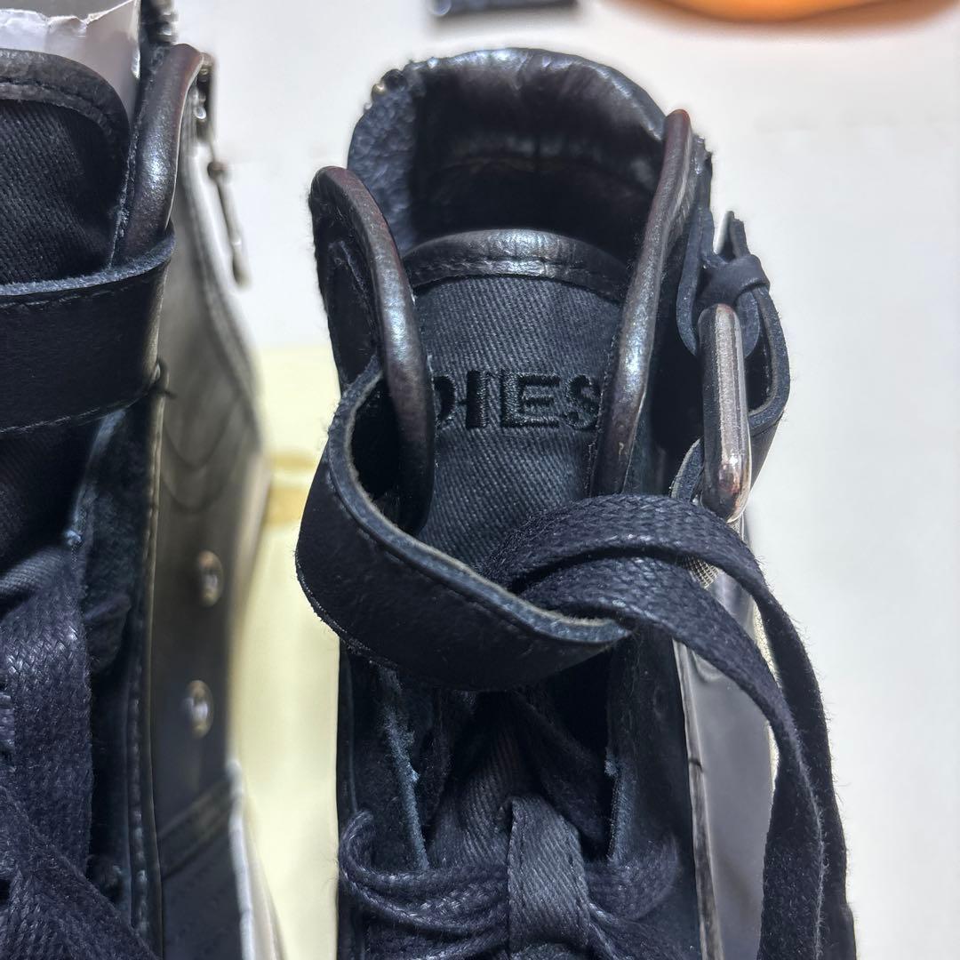 ディーゼル　ハイカット　レザースニーカー　24.5センチ　新品未使用