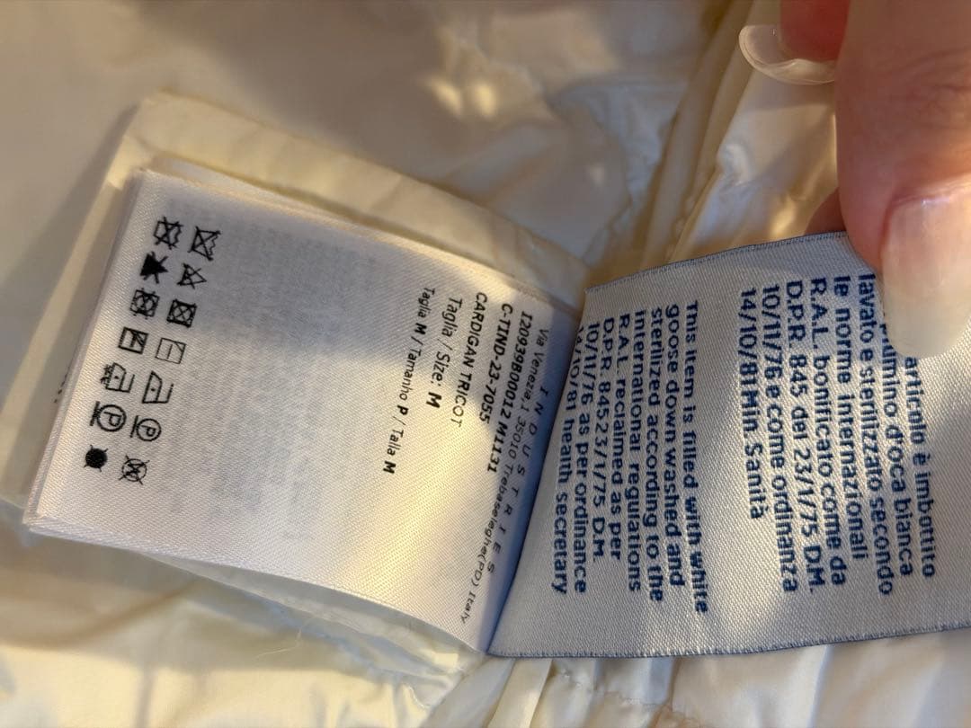 モンクレールダウン　ホワイトM