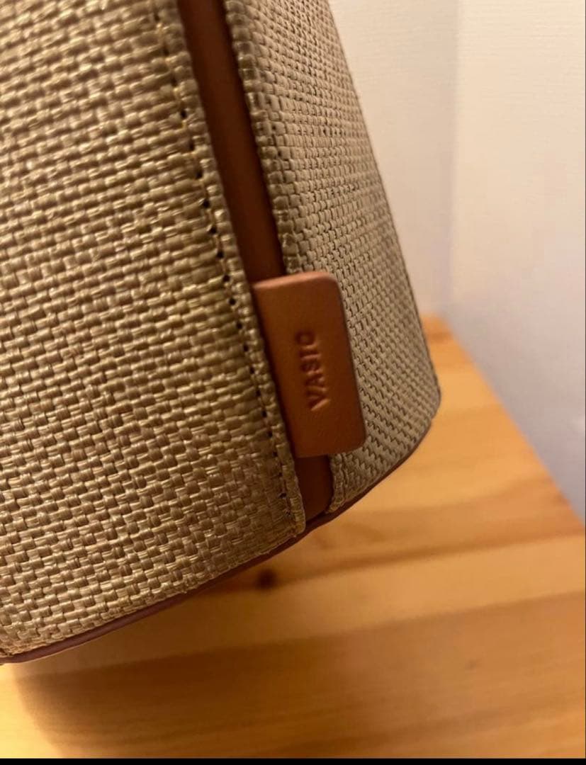 【美品】VASIC Play Marche ラフィア トート バッグ