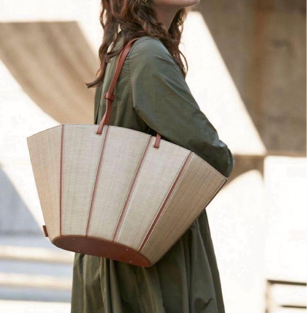 【美品】VASIC Play Marche ラフィア トート バッグ