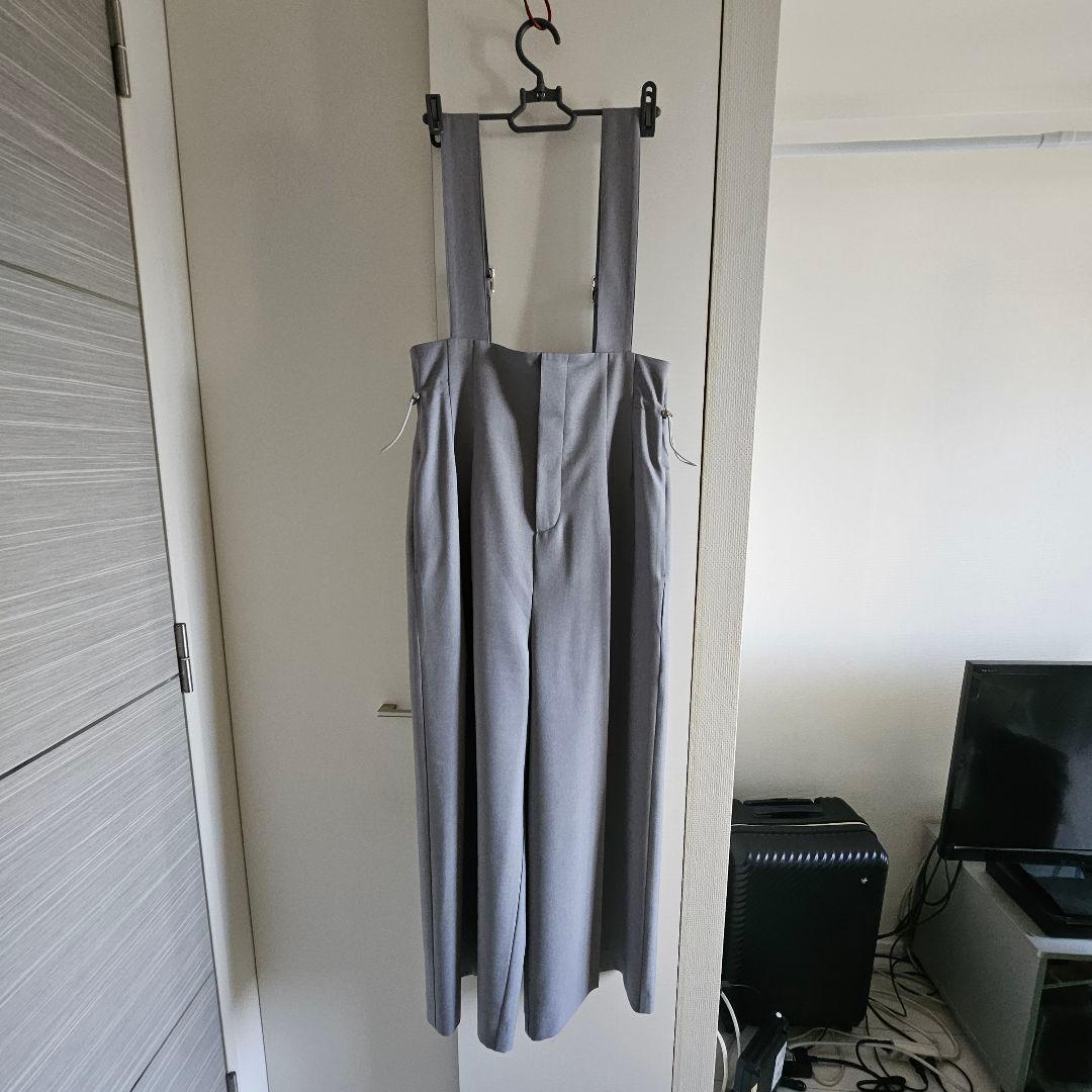 アルページュストーリーオリジナル サイドギャザーサロペット ライトグレー