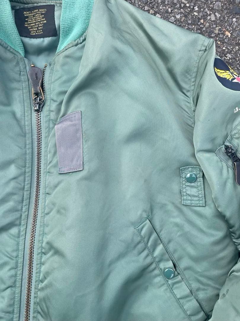 か*ろ様 old vintage MA-1 usa製　80s 90s ideal