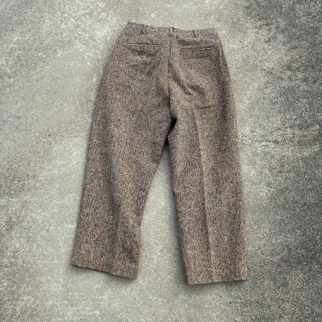 パンツ 60s-70s TALONzip marble wool wide slacks