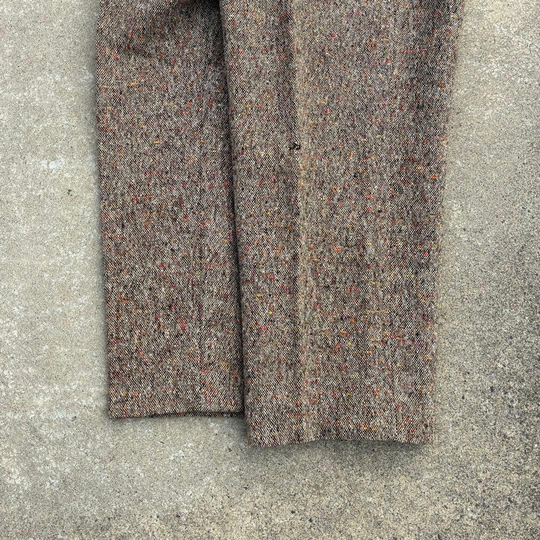 パンツ 60s-70s TALONzip marble wool wide slacks