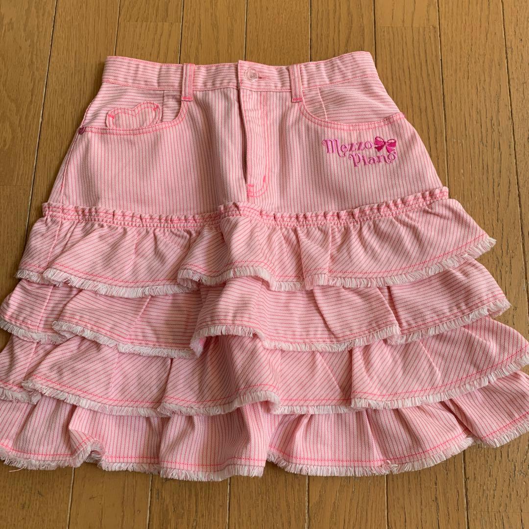 Mezzo Piano フリルスカート ピンク