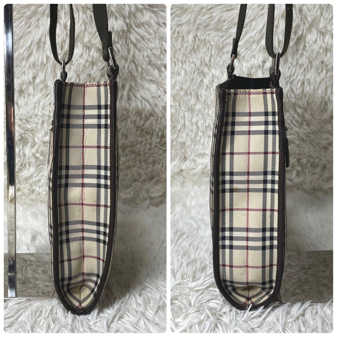 【良品】Burberry バーバリー　ショルダーバッグ　ノバチェック　キャンバス