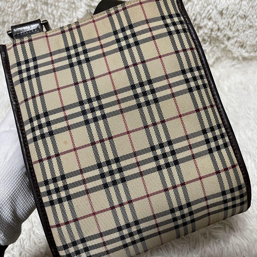 【良品】Burberry バーバリー　ショルダーバッグ　ノバチェック　キャンバス
