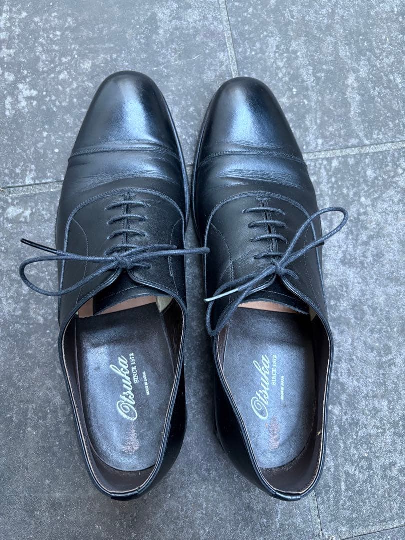 ドレス　ビジネス　シューズ　内羽根　ストレートチップ　撥水　防水　大塚製靴　美品