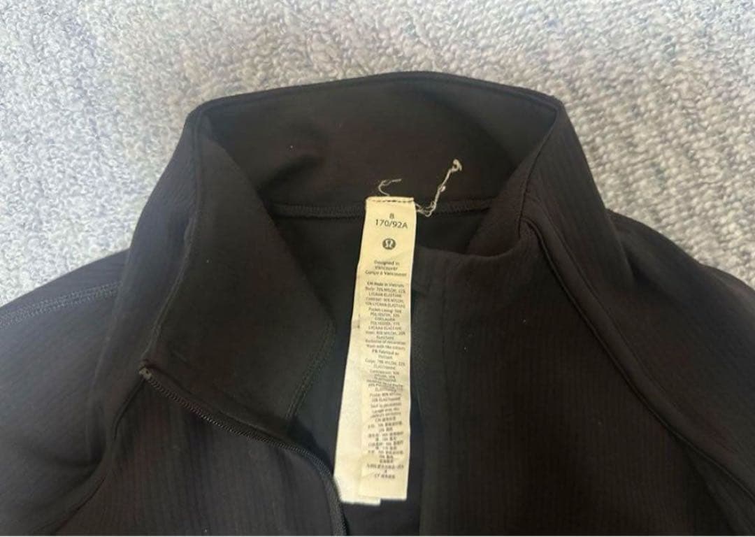 lululemon ルルレモン　ヨガ　ランニング　リブ　ブラック　ジャケット