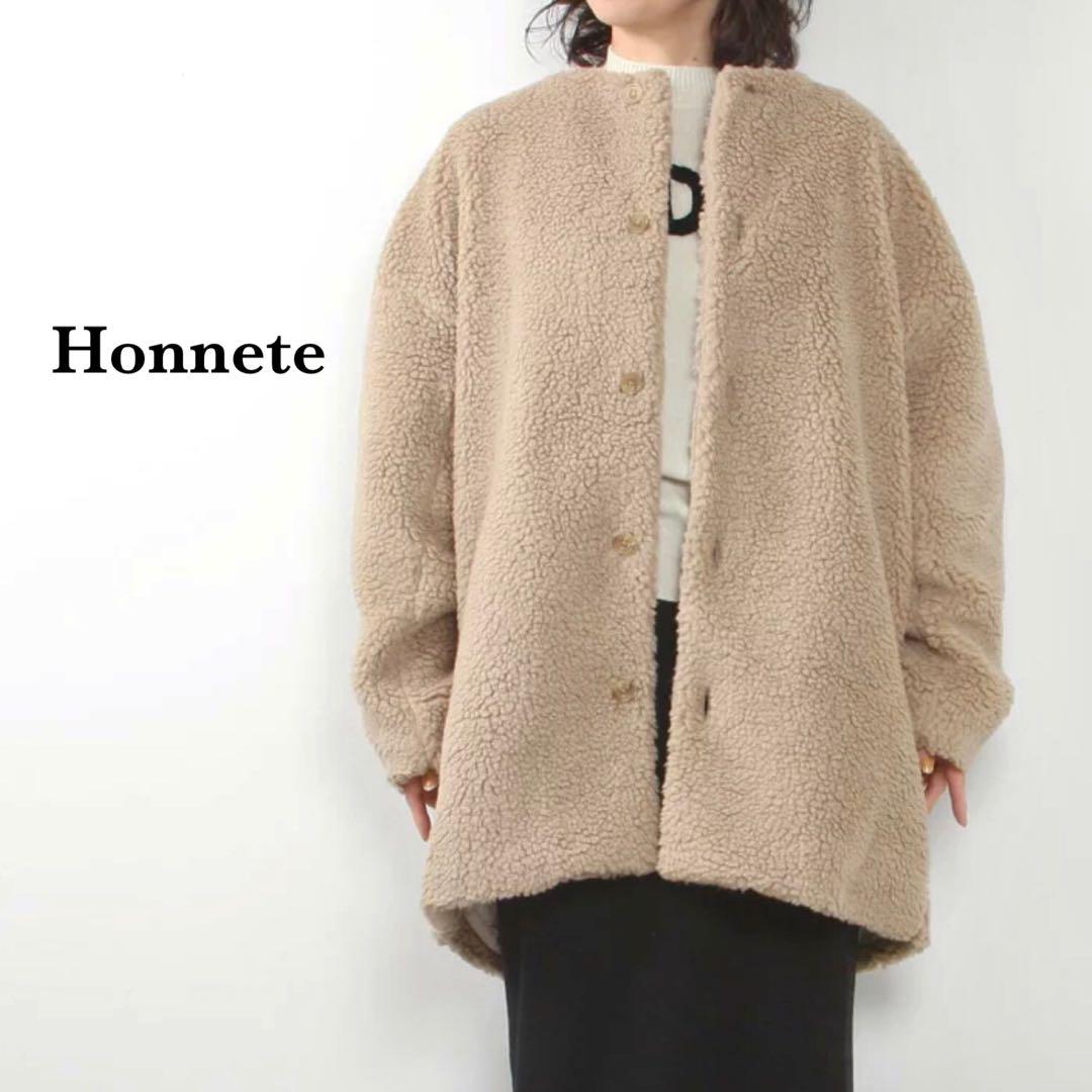 新品　Honnete オネット OversizedNocollarCT ブラック
