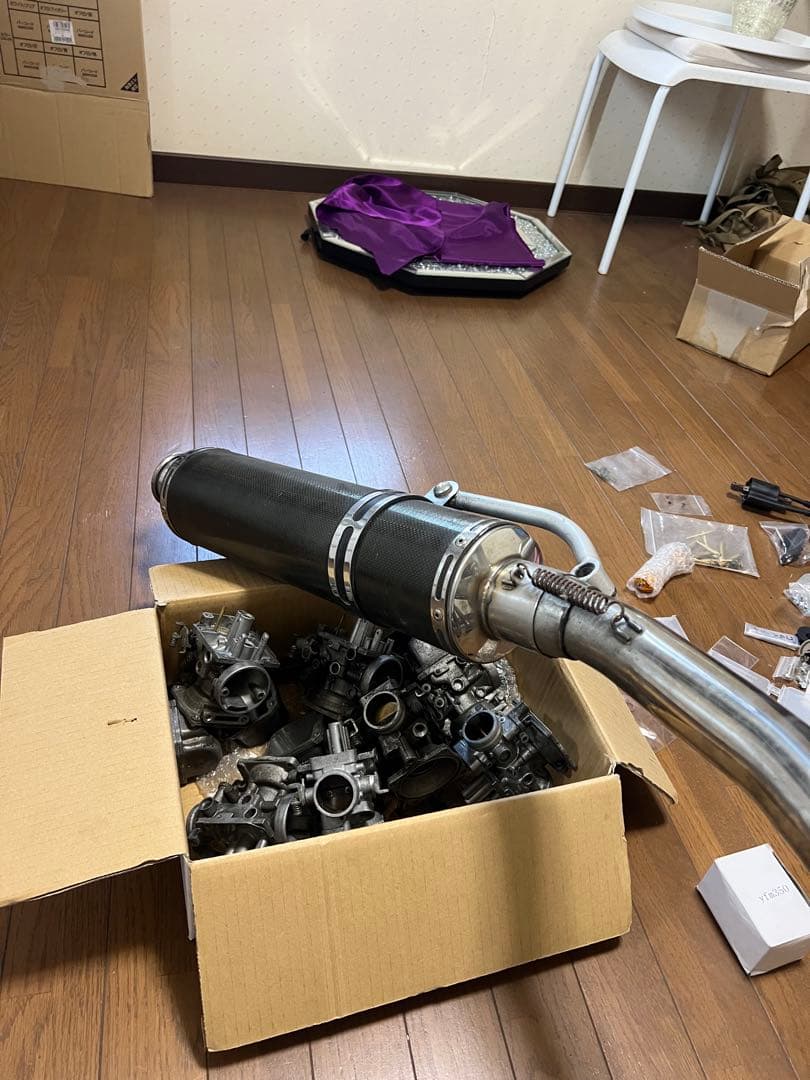 XJR400用　OVERUSA カーボンファイバー マフラー