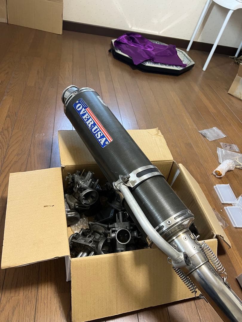 XJR400用　OVERUSA カーボンファイバー マフラー