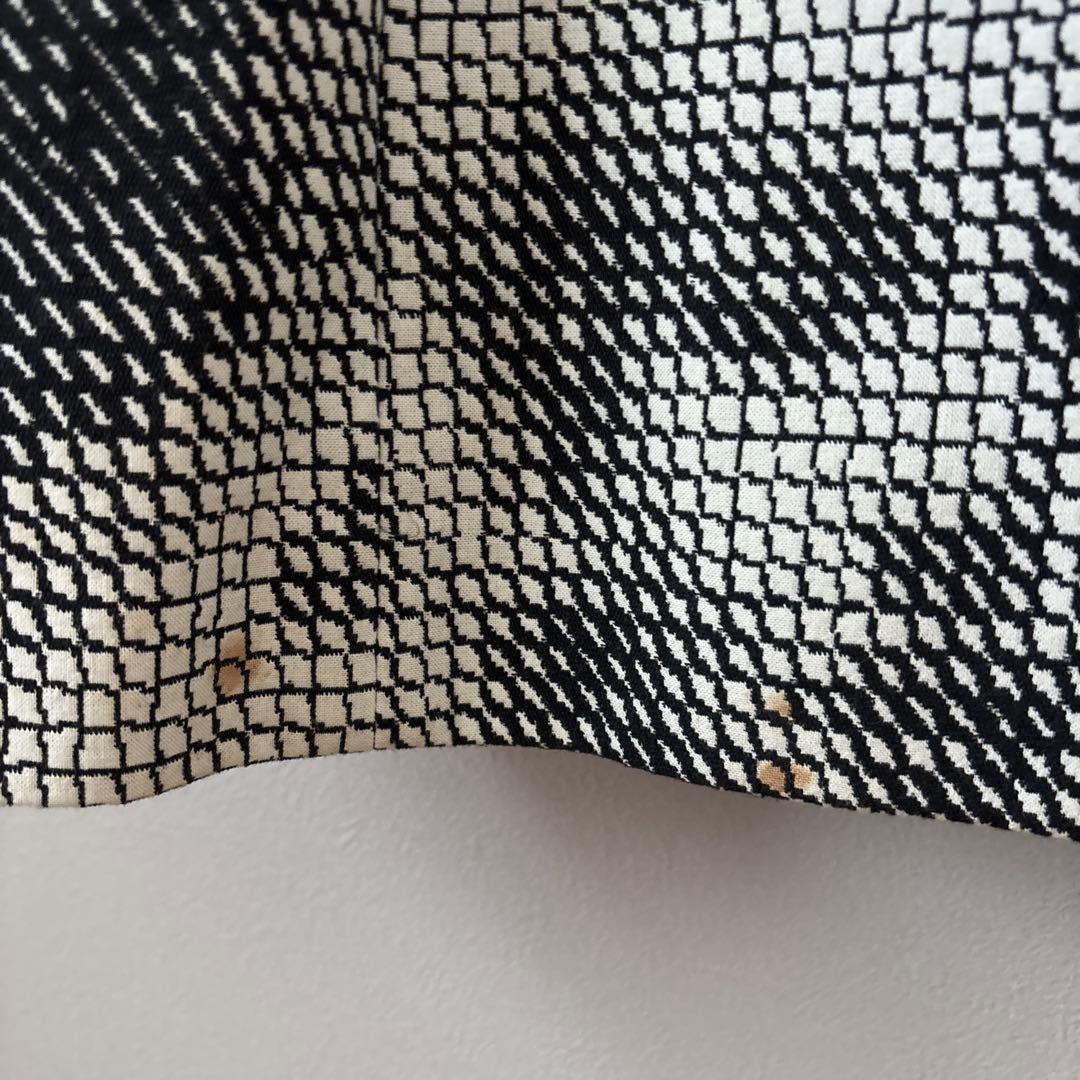 ANITSA paris ブラックホワイト　コート　フランス製　ロング