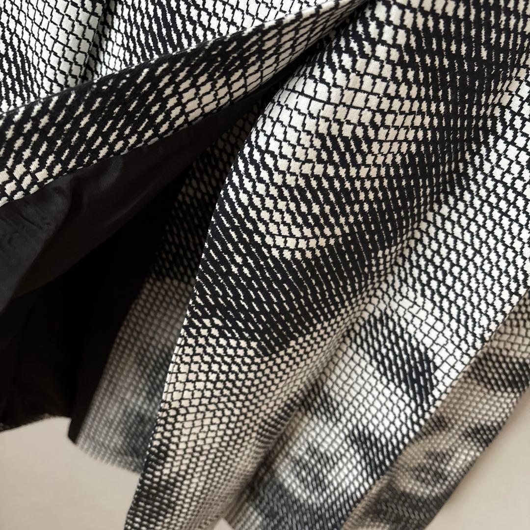 ANITSA paris ブラックホワイト　コート　フランス製　ロング