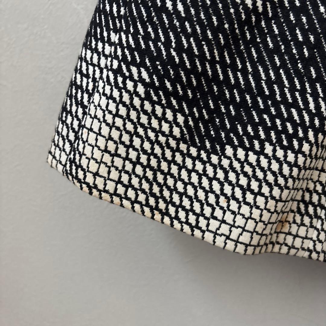 ANITSA paris ブラックホワイト　コート　フランス製　ロング