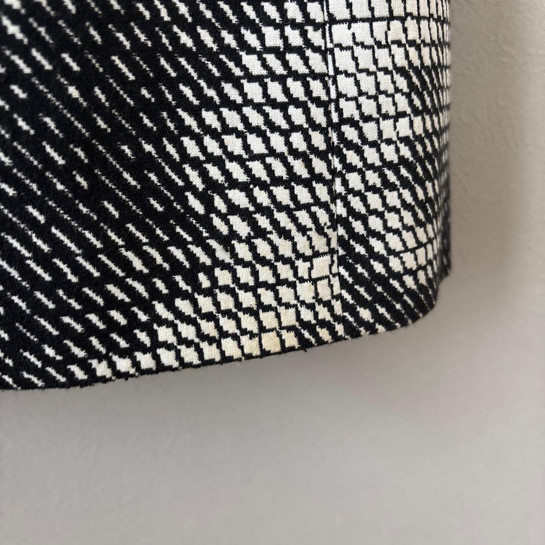 ANITSA paris ブラックホワイト　コート　フランス製　ロング