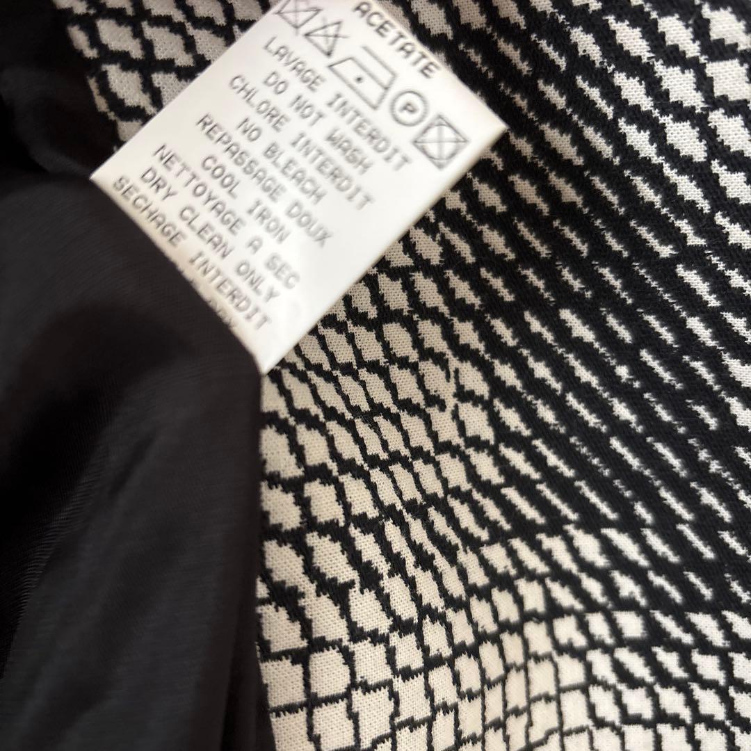 ANITSA paris ブラックホワイト　コート　フランス製　ロング