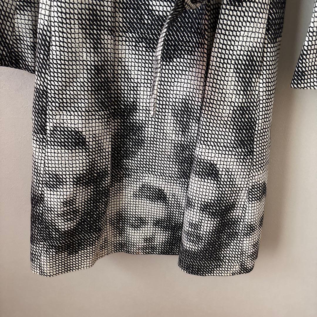 ANITSA paris ブラックホワイト　コート　フランス製　ロング