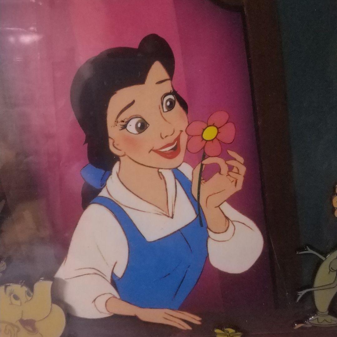 メル17791 ディズニー 美女と野獣10周年記念 額装ピンセット レア