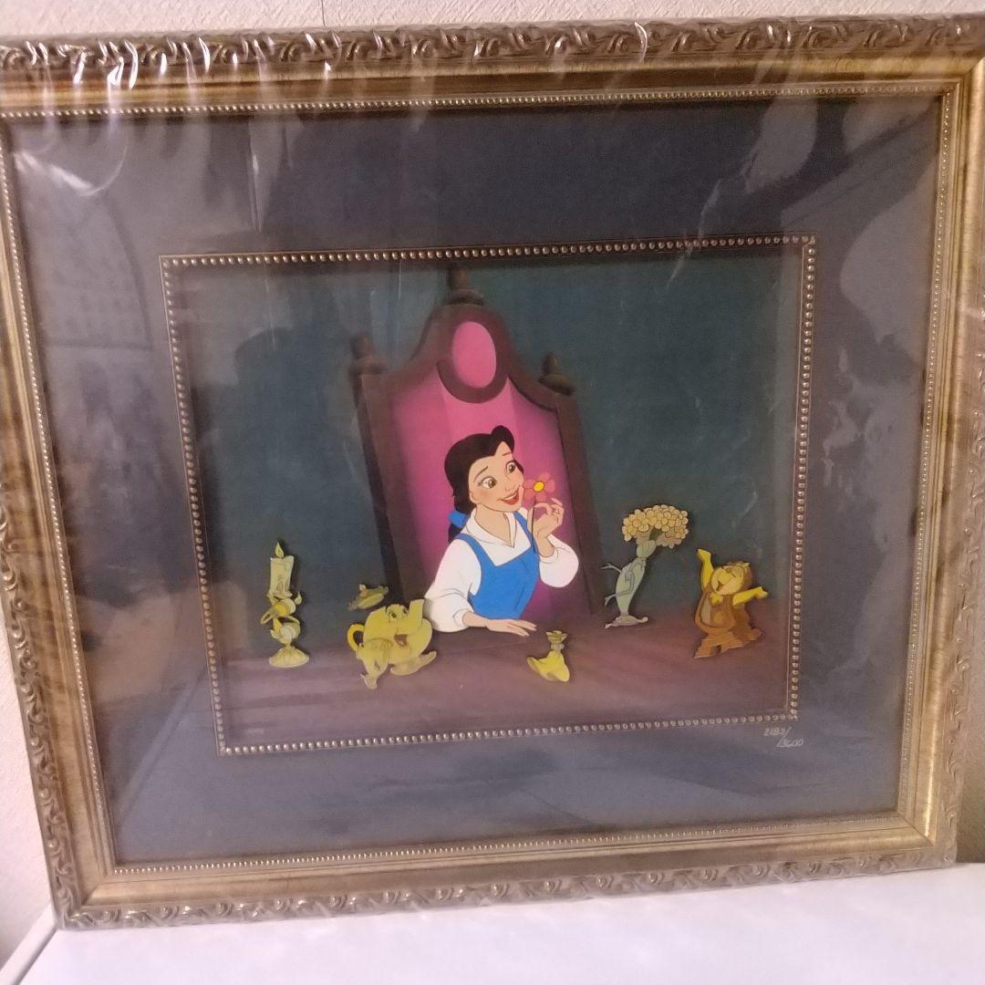 メル17791 ディズニー 美女と野獣10周年記念 額装ピンセット レア