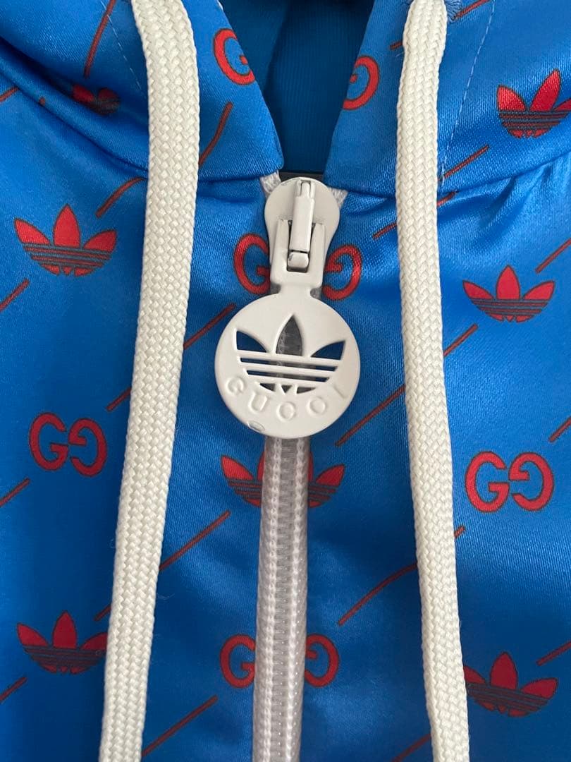 Gucci × adidas GG柄トレフォイル フードジップアップジャケット