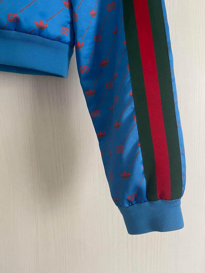 Gucci × adidas GG柄トレフォイル フードジップアップジャケット