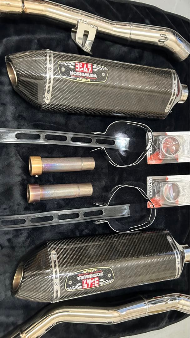 USヨシムラ R-77 カーボン デュアル スリップオンマフラー ZZR1400