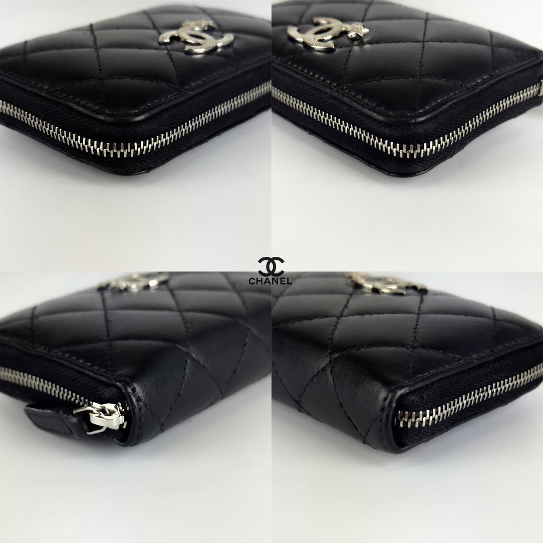 美品　新型タイプ　シャネル　スター　ラムスキン　ケース　小銭入れ　財布