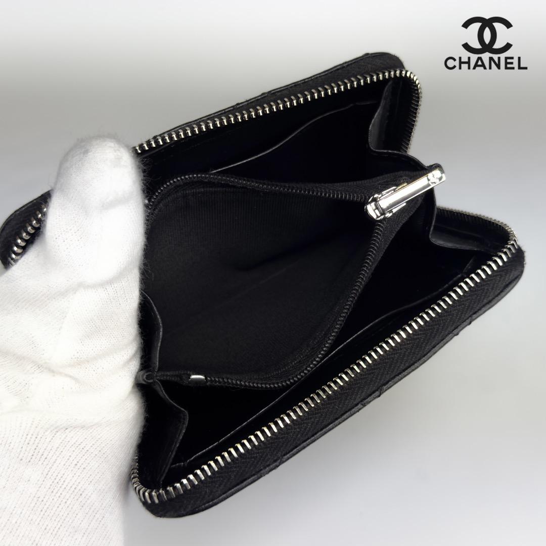 美品　新型タイプ　シャネル　スター　ラムスキン　ケース　小銭入れ　財布