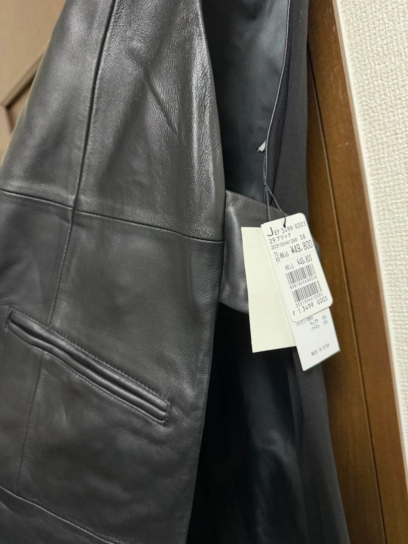 ヤマダヤ　Grand Table ラムレザーロングジレ　ブラック　新品未使用