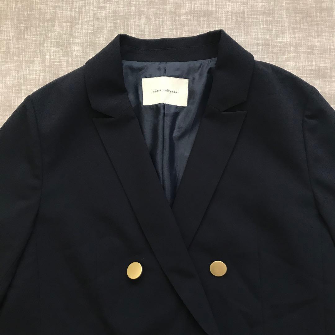 訳あり！　ナノユニバース　ドライウェザーストレッチダブルジャケット