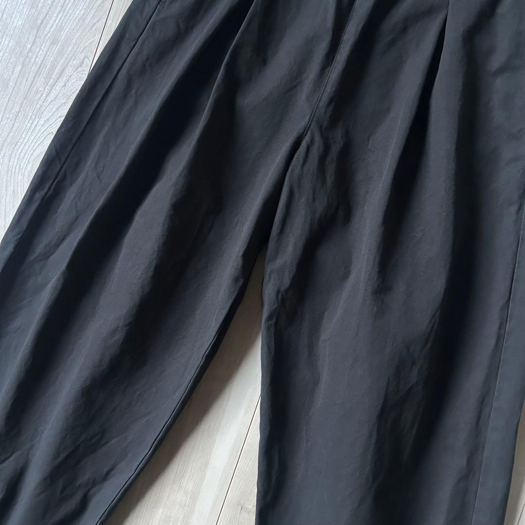 25SS＊かぐれ コットンクロップドパンツ 黒 ブラック 製品染め