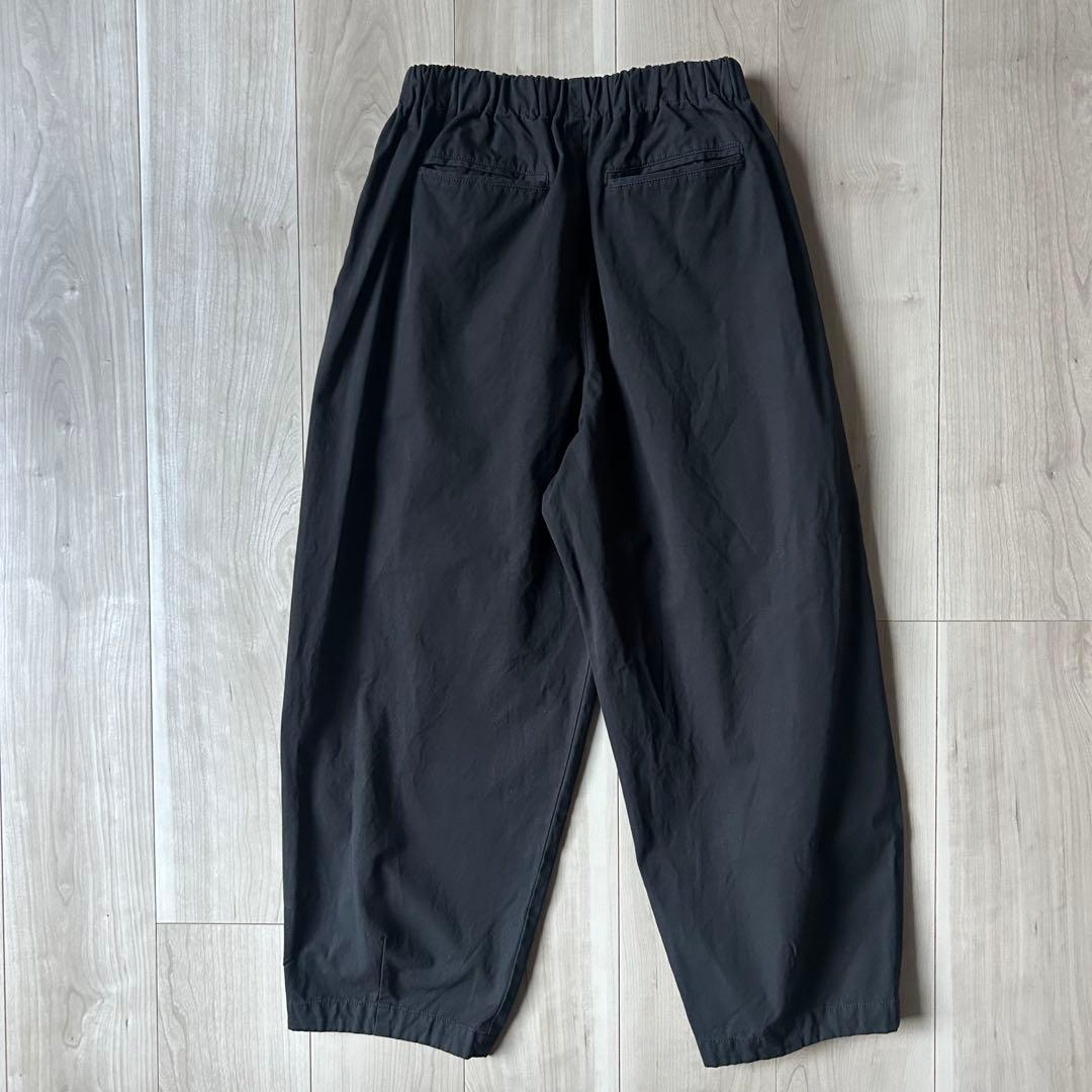 25SS＊かぐれ コットンクロップドパンツ 黒 ブラック 製品染め