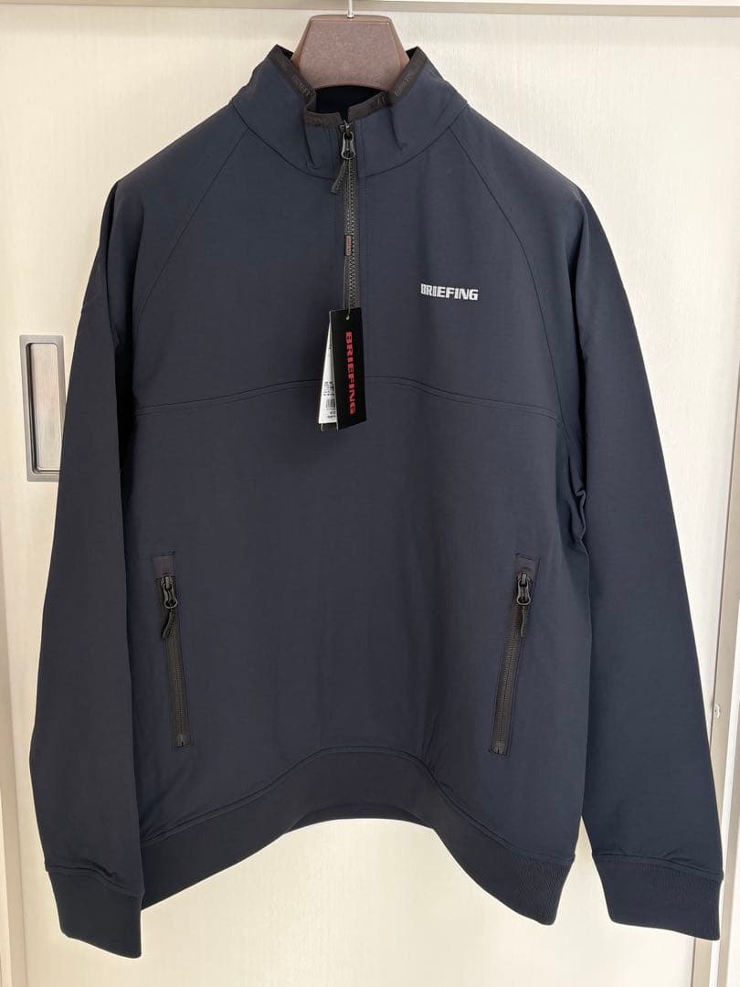 未使用)ブリーフィング ゴルフ メンズ フリースハーフジップ サイズL ブラック