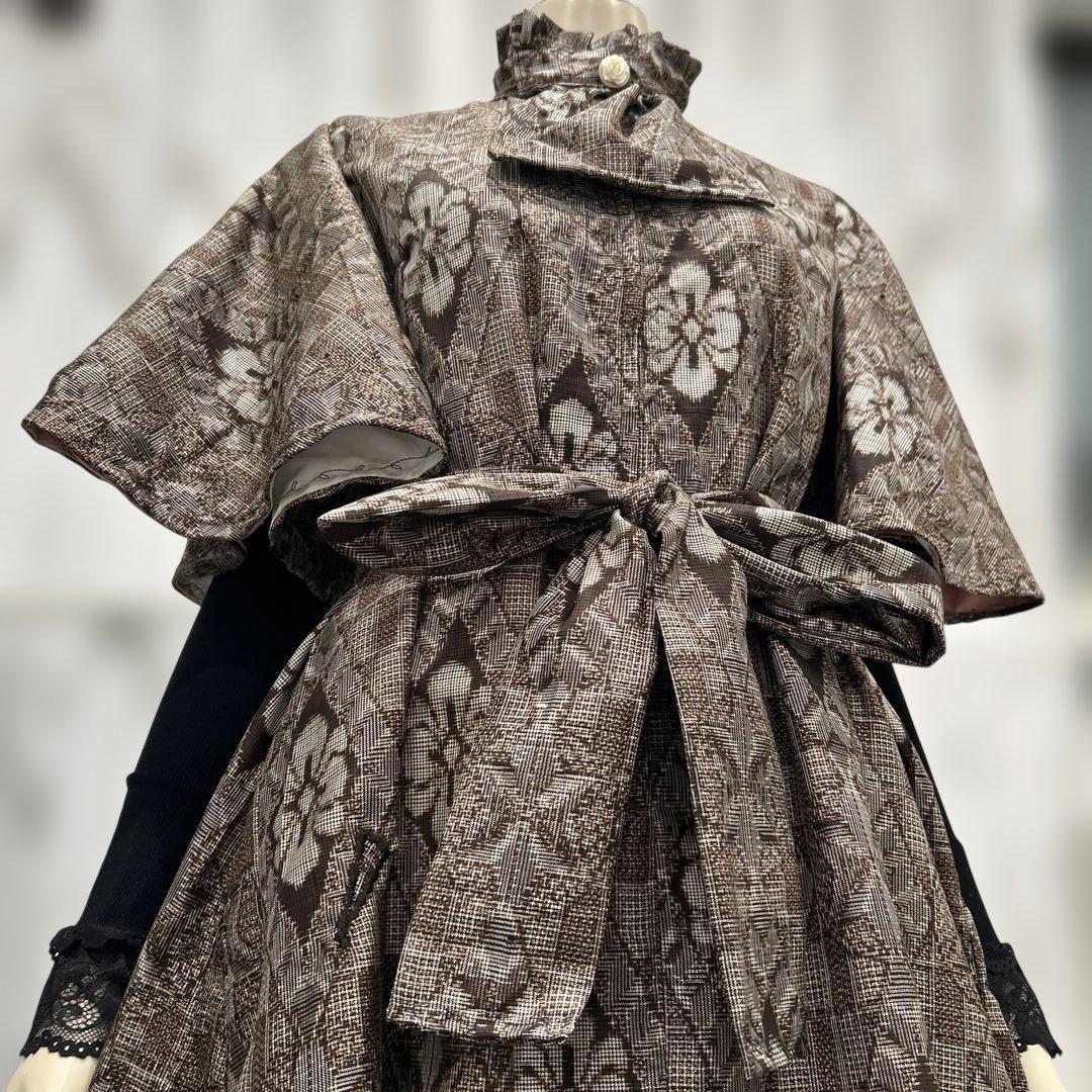 大島紬　着物リメイクワンピース