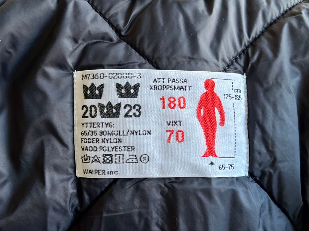 ワイパー　スウェーデン軍 M-90 コールドウェザーパーカー ブラック　L