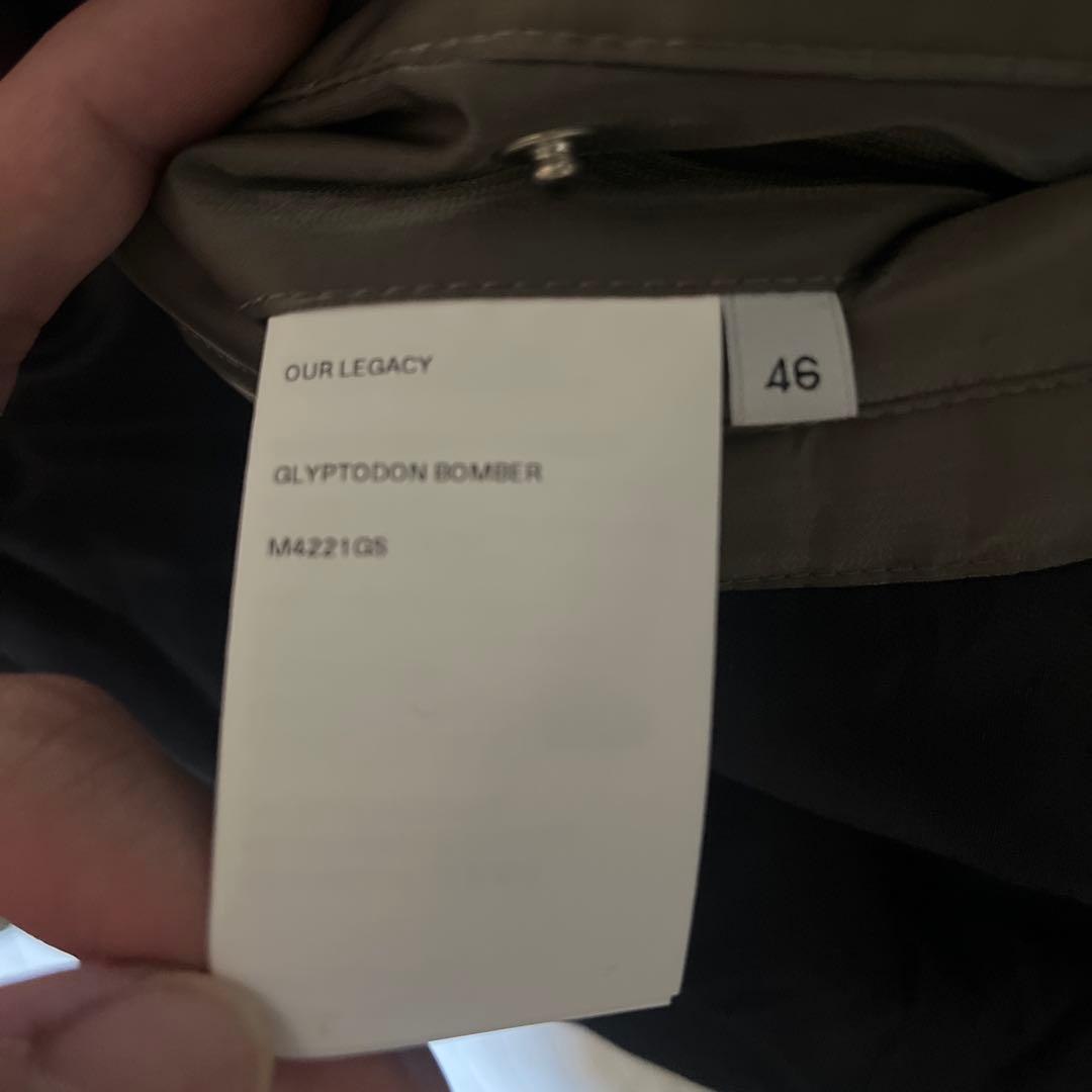 ジャケット・アウター OUR LEGACY GLYPTODON BOMBER 46