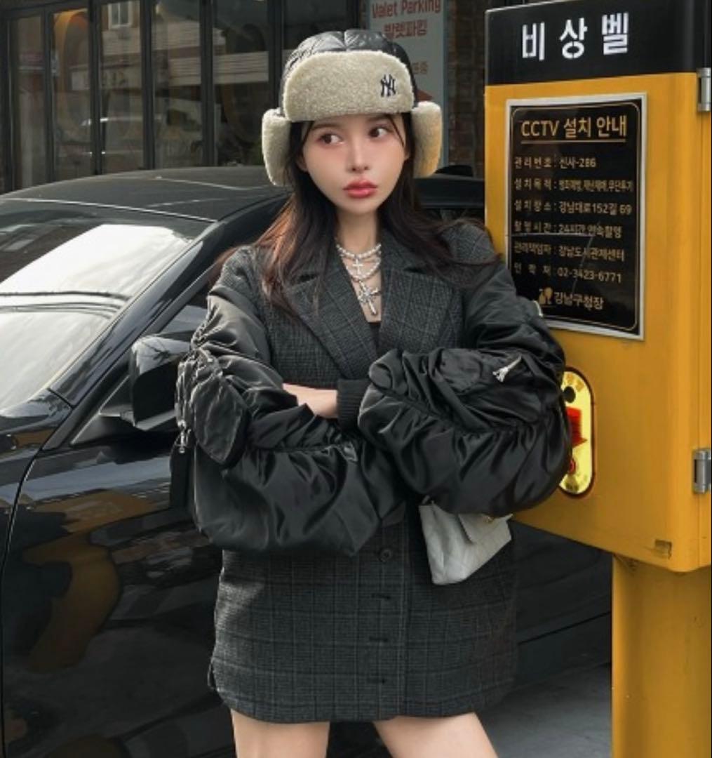 チェックドッキングブルゾン ダーリッチ