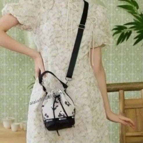 レスポ パンダ PANDA 巾着 ショルダーバッグ 2WAY ミニショルダー