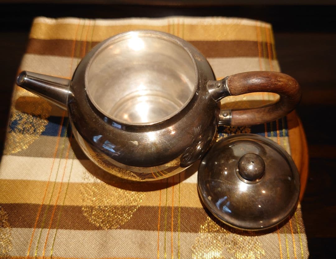 【煎茶道具】銀製　急須　中川浄益作