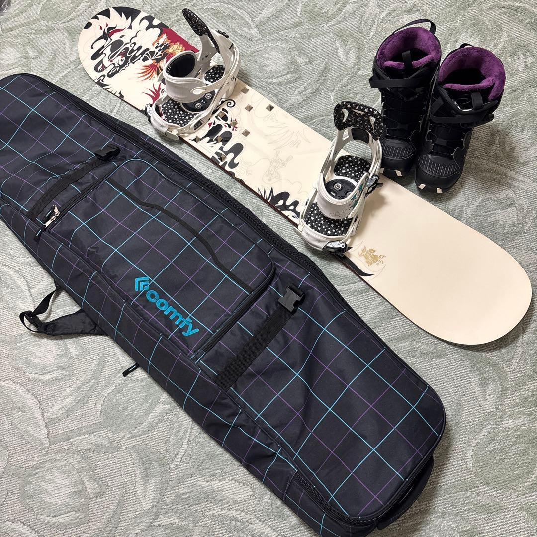 サロモンスノーボード 2点セットCOMFYボードケース150cm付き ブーツ無し