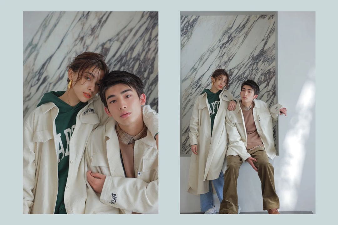 naptime コーデュロイ シャツワンピース ピンク Mサイズ