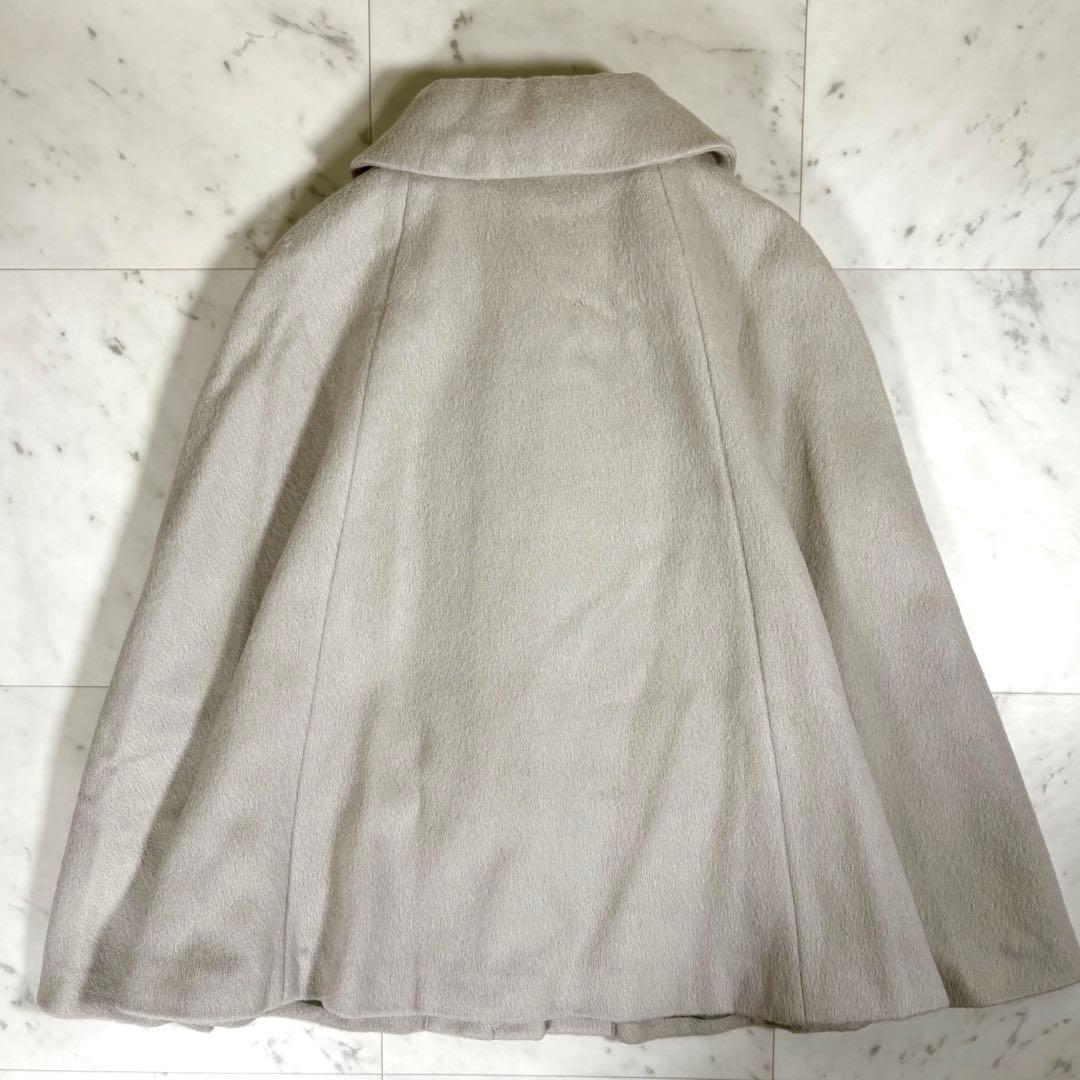 タグ付き未使用品 シビラ ポンチョコート アンゴラ アルパカ 襟付き ポケット